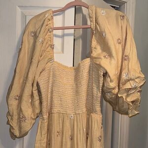 Free People Dahlia Embroidered Maxi Dress